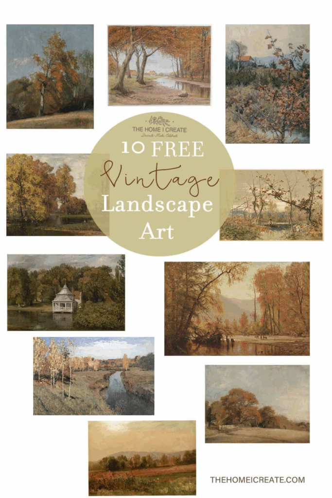 10 Beautiful Free Vintage Landscape Art Printables