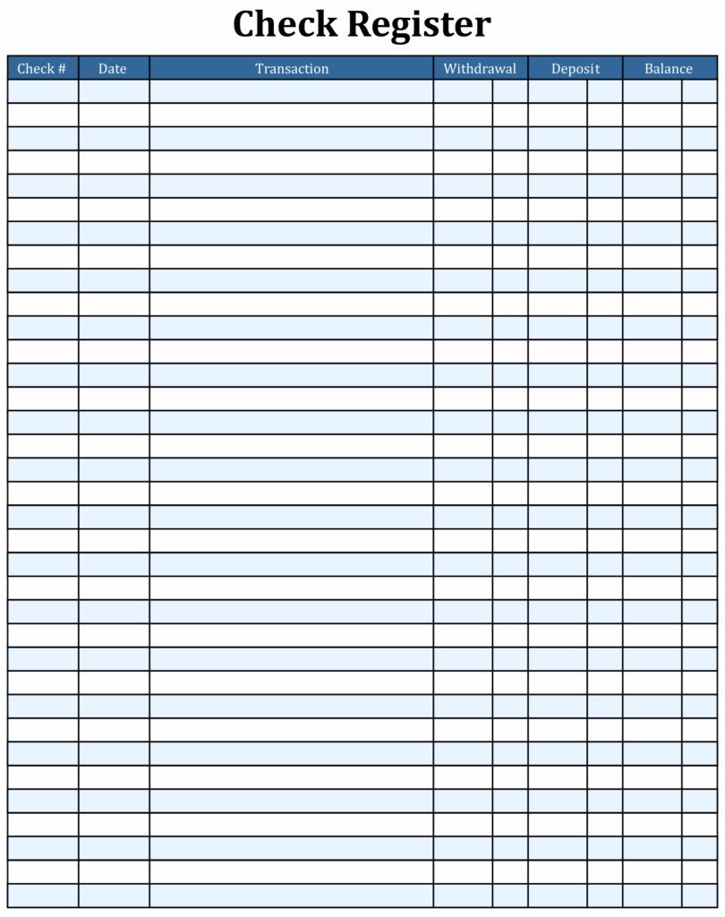 10 Best Check Register Full Page Printable Pdf For Free At Artofit