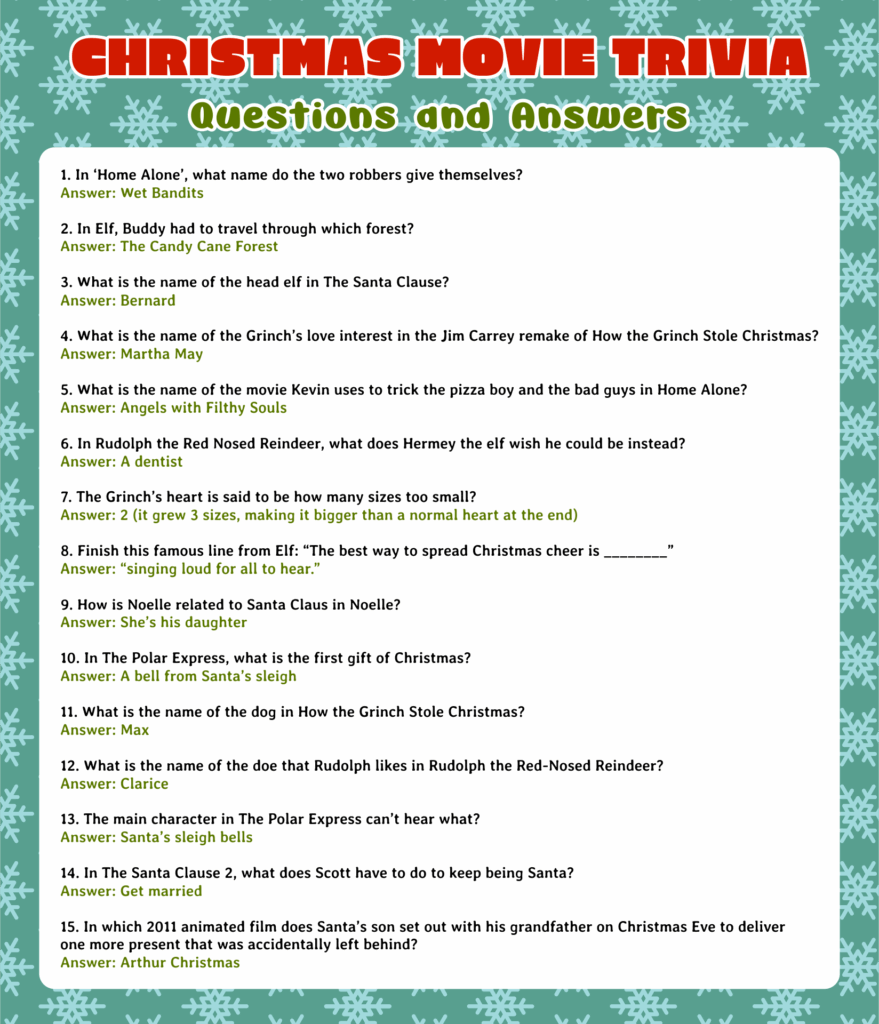 10 Best Free Printable Christmas Trivia With Answers Pdf For Free At 