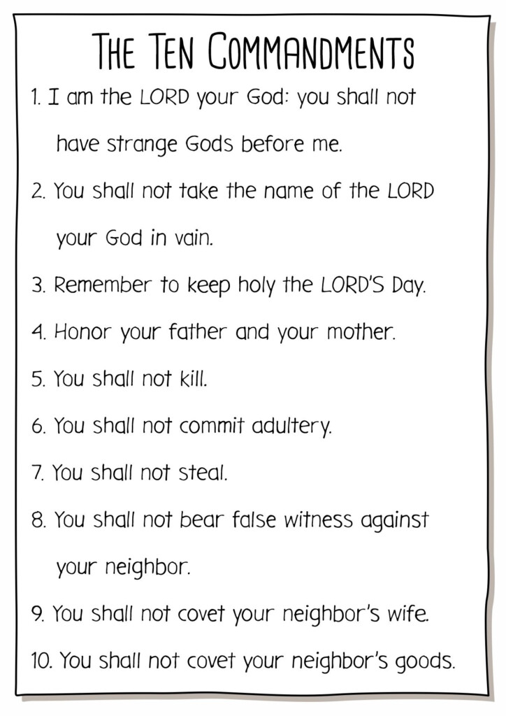 10 Commandments Catholic