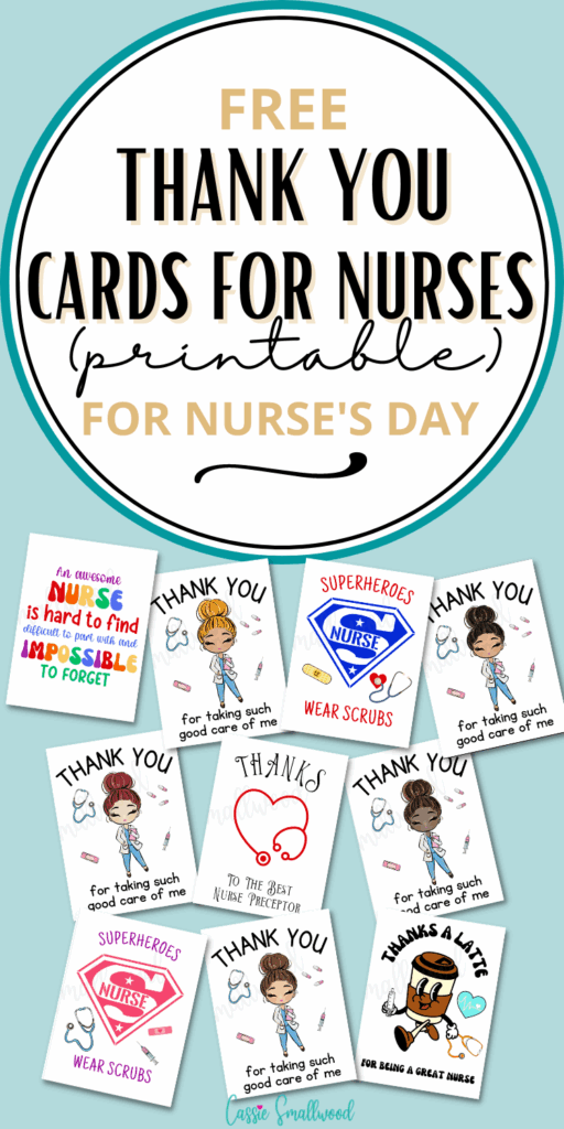 10 Cute Nurse Thank You Cards Free Printable Cassie Smallwood 