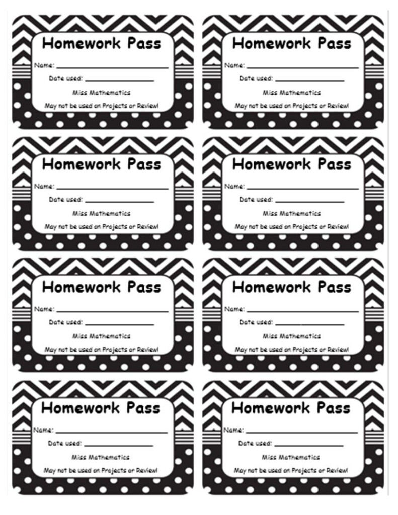 10 Ideas Free Printable Homework Pass Coral Microbes