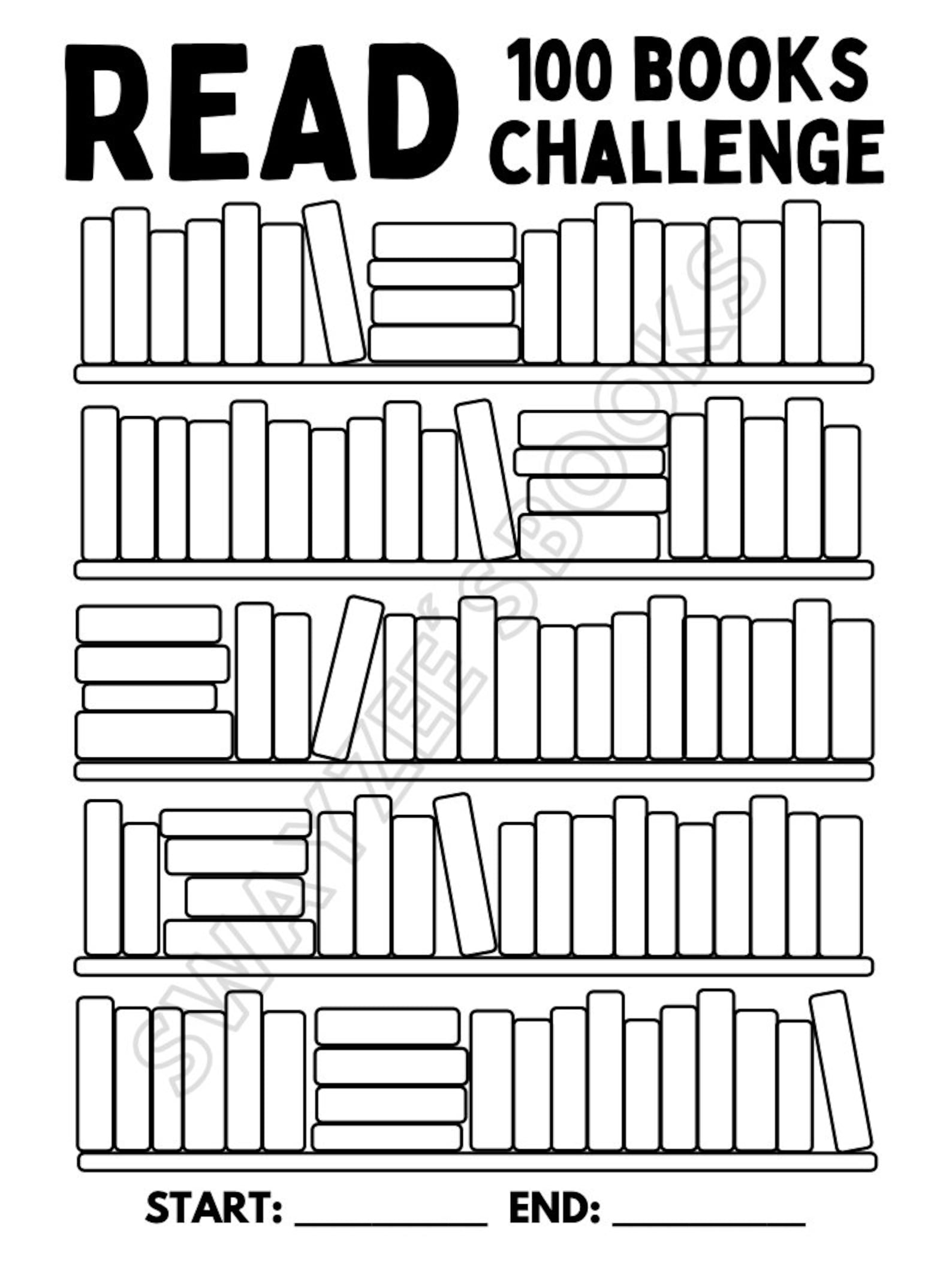 100 Book Challenge Printable Free Get Started Tools We Use Printable