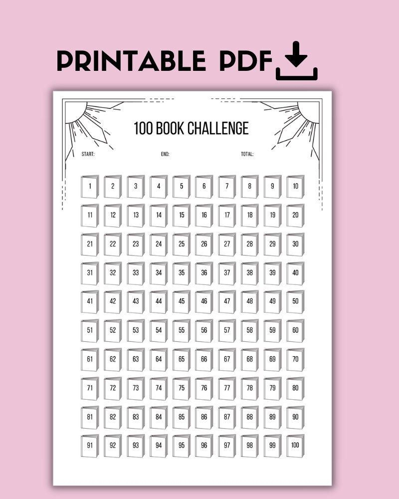 100 Book Challenge Printable Free Printable Word Searches