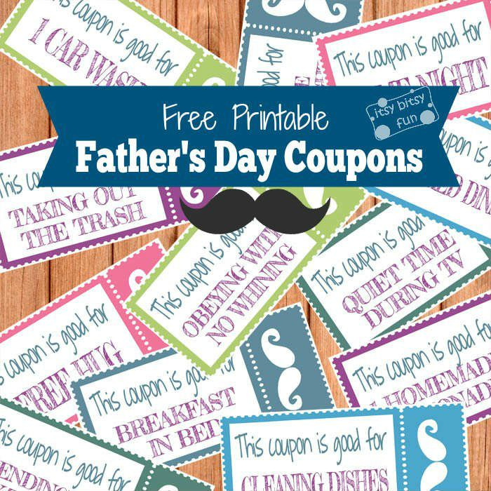 11 Free Printable Father 39 s Day Coupon Books