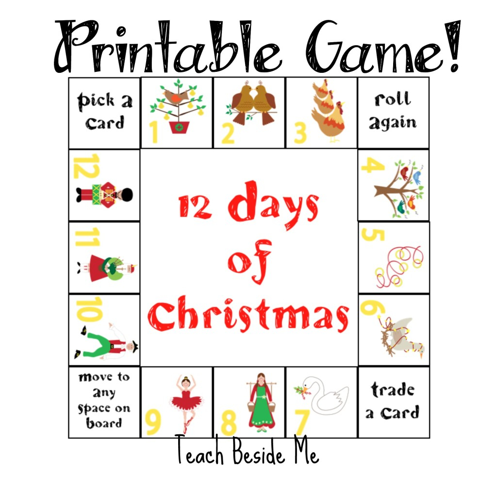 12 Days Of Christmas Free Printables