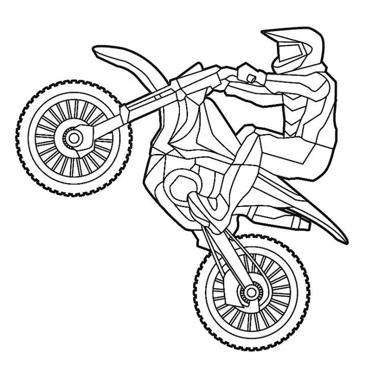 12 Free Dirt Bike Coloring Pages For Kids And Adults
