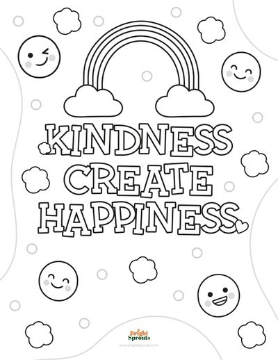 12 Free Printable Kindness Coloring Pages