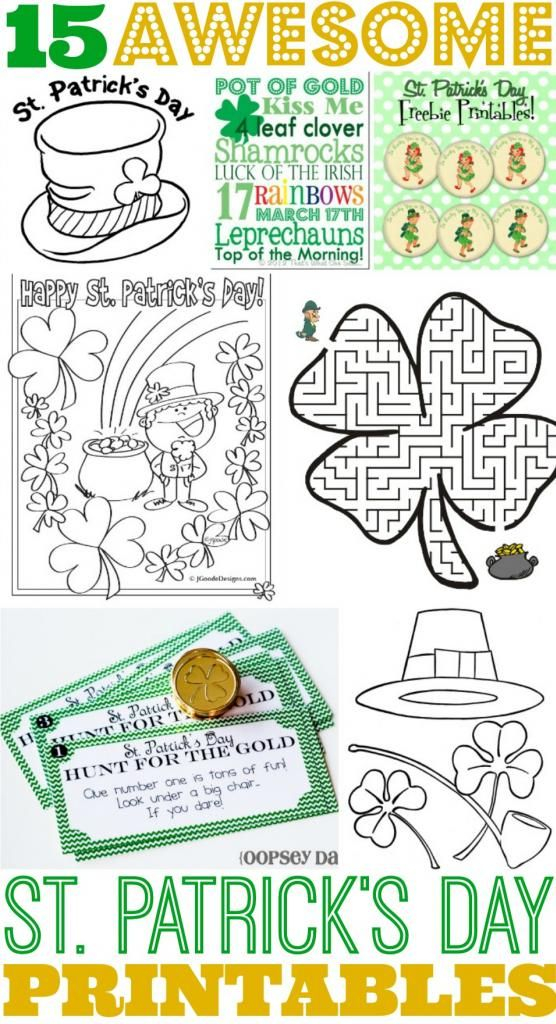 15 Awesome St Patrick 39 s Day Free Printables For Kids Classy Mommy 