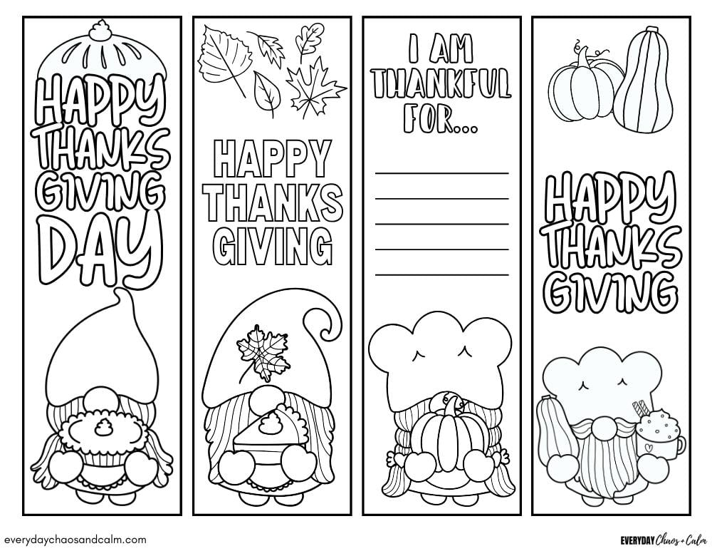 16 Free Printable Thanksgiving Bookmarks PDF Download 