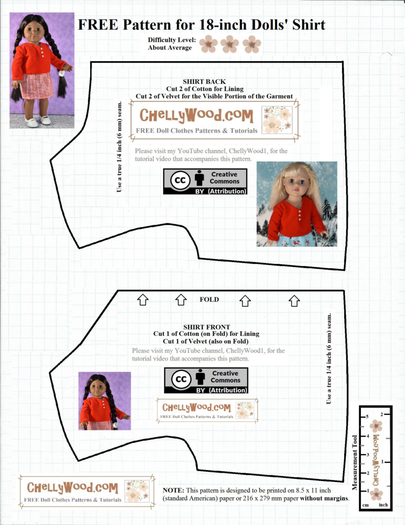 18 Inch Doll Clothes Patterns Free Printable