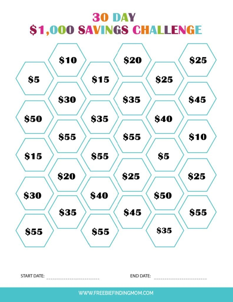 2 Printable Money Saving Challenges
