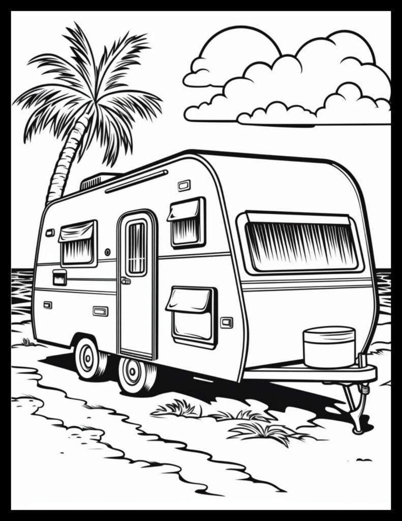 20 Free Printable RV Camper Coloring Pages For All Ages 