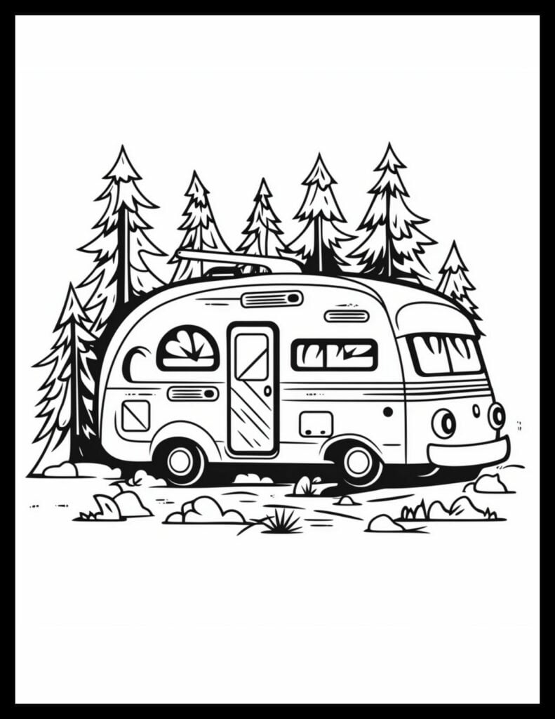 20 Free Printable RV Camper Coloring Pages For All Ages 
