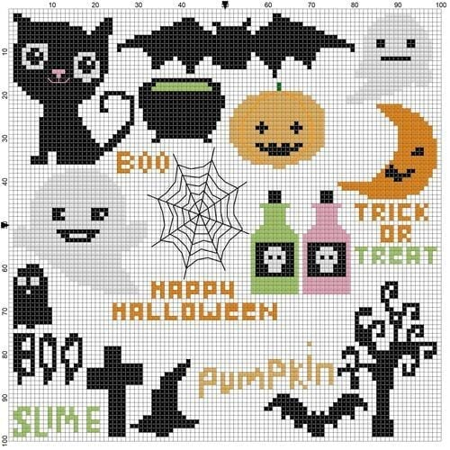 21 FREE Halloween Cross Stitch Motifs Craft With Cartwright