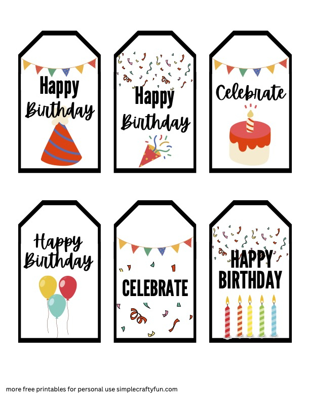21 Free Printable Happy Birthday Gift Tags And Templates