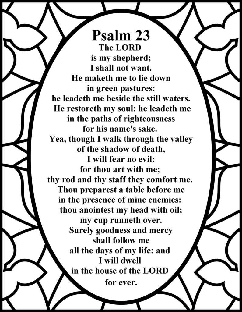 23Rd Psalm Kjv Printable