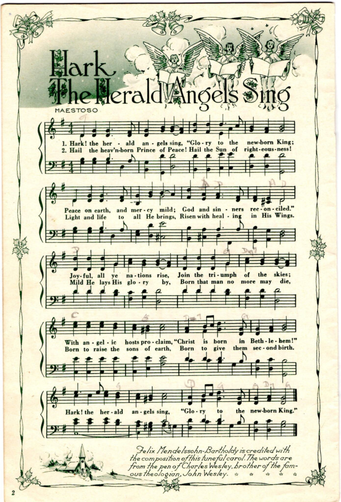 25 Free Printable Vintage Christmas Sheet Music Artofit