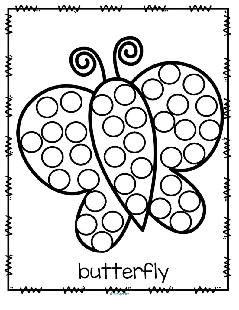 26 Free Printable Dot Marker Templates Of Butterfly Do A Dot Art 