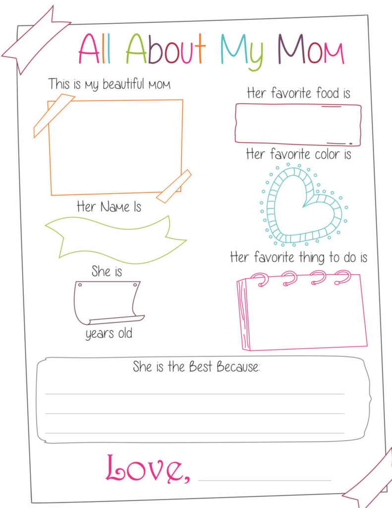 3 Free quot All About My Mom quot Printables