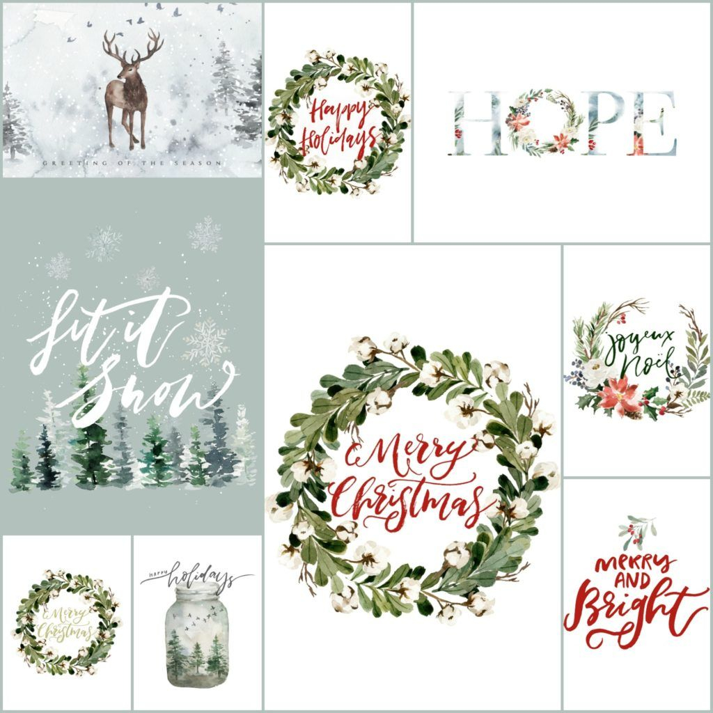 50 Festive Free Christmas Printables For Your Home Christmas Fonts 