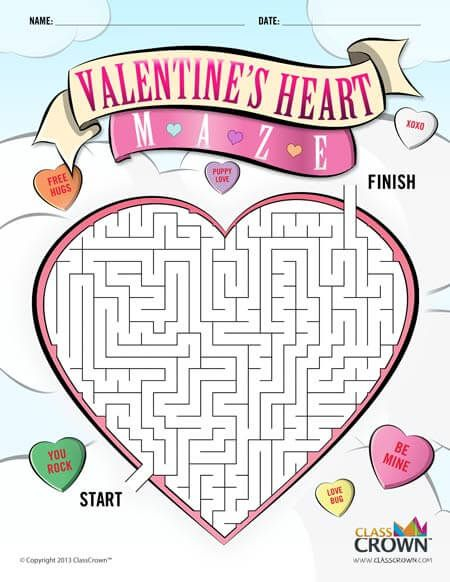 50 Free Printable Valentine Mazes Design Corral