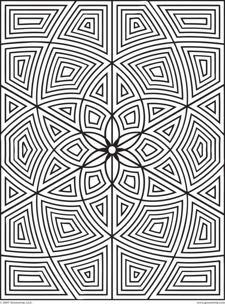 6 Best Images Of Geometric Printable Coloring Pages Coloring Page 