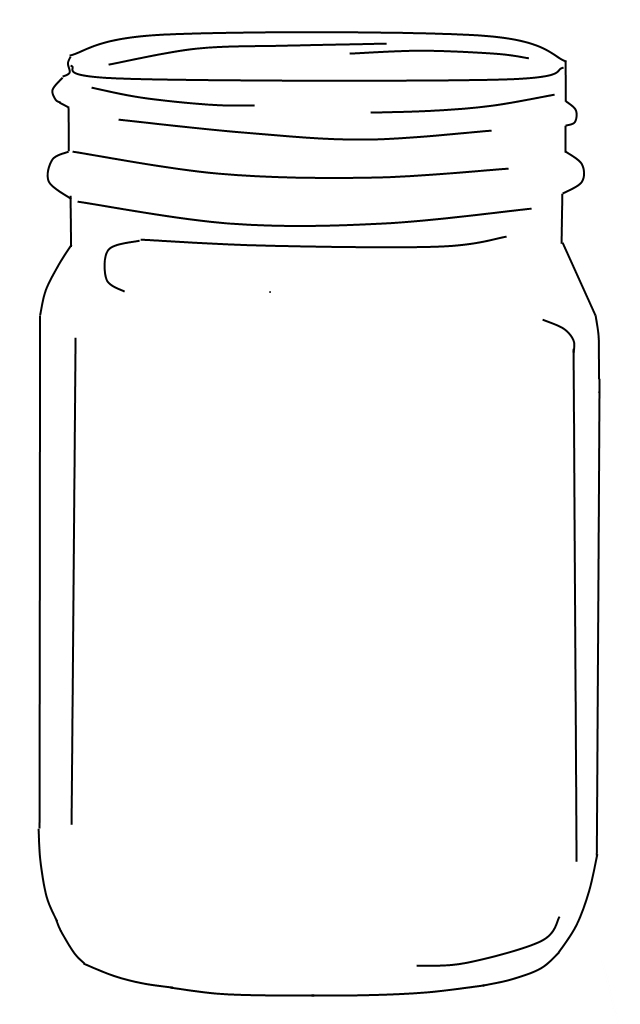 7 Best Images Of Free Printable Mason Jar Outline Mason Jar Clip Art 