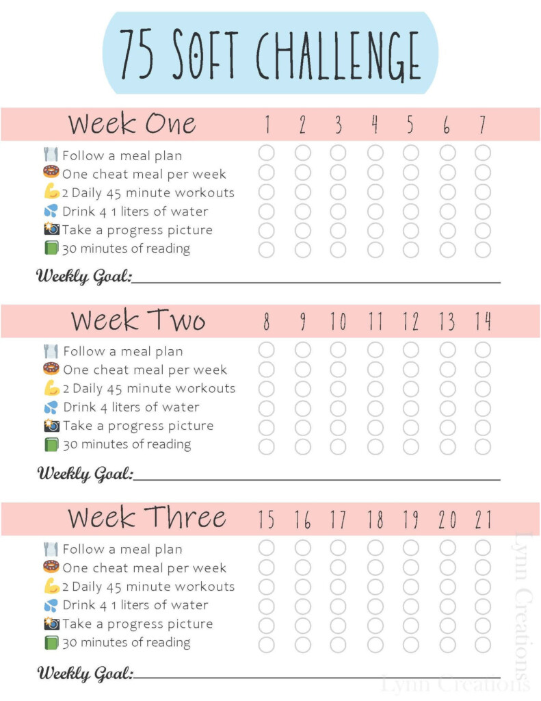 75 Day Soft Challenge Printable