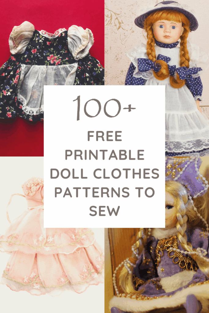 75 FREE Doll Clothes Patterns To Sew Printable 