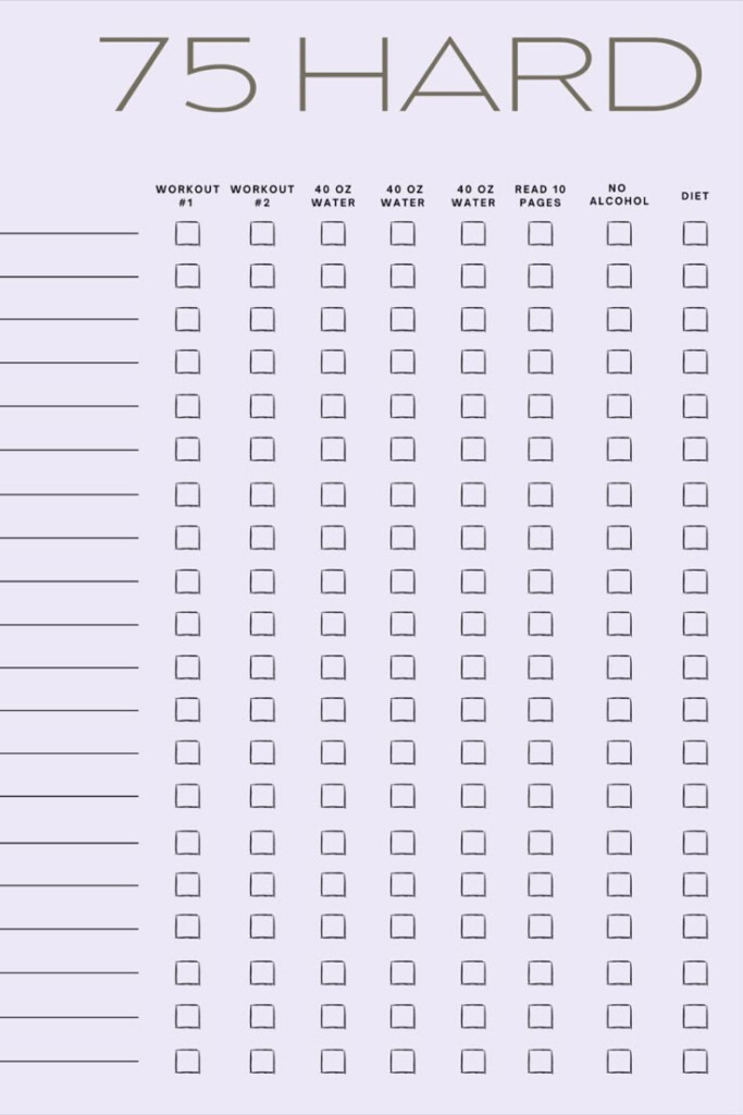 75 Hard Printable Pdf Free