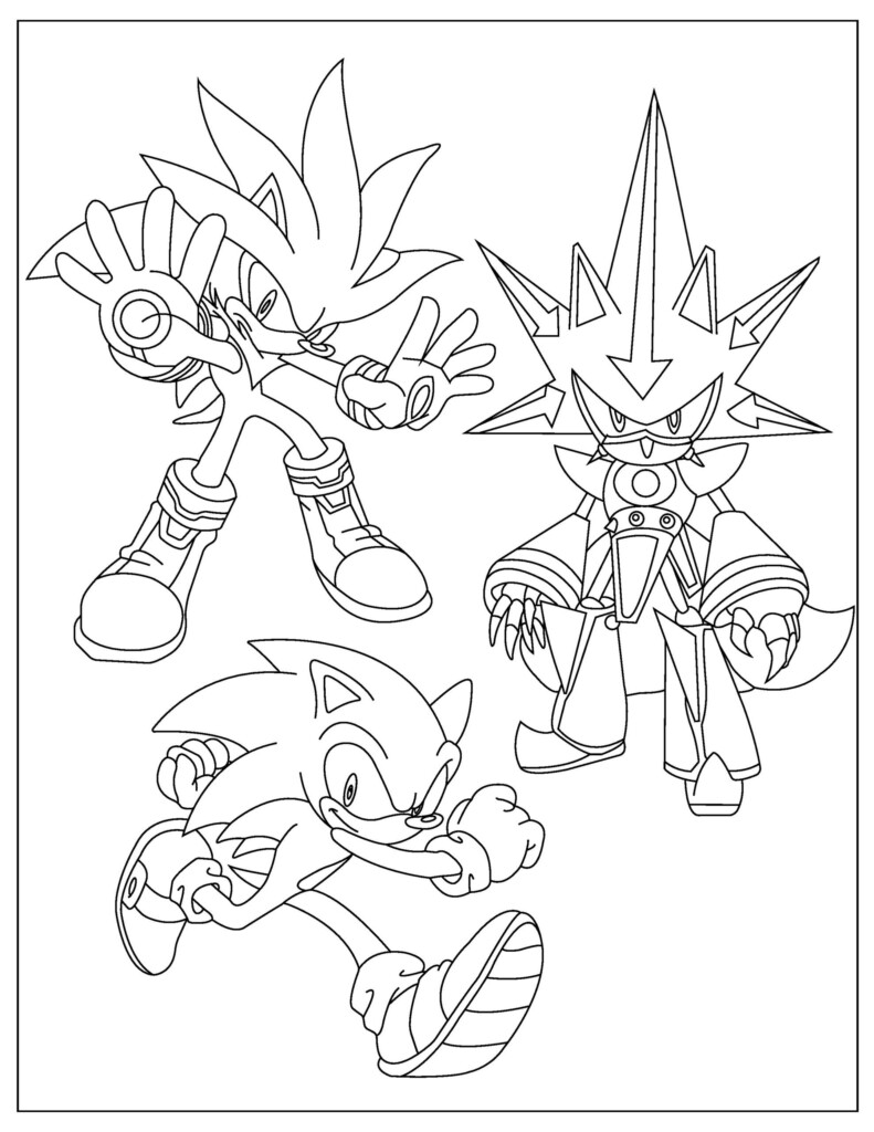 76 Sonic Coloring Pages For Kids Free Printable PDF 