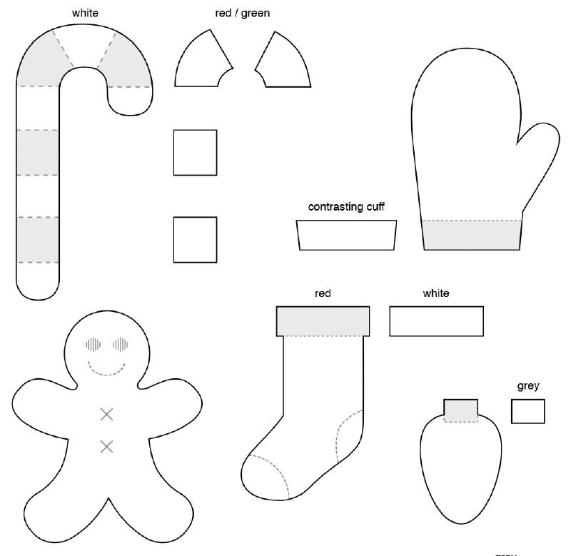 8 Best Christmas Felt Ornament Patterns Printable PDF For Free At 