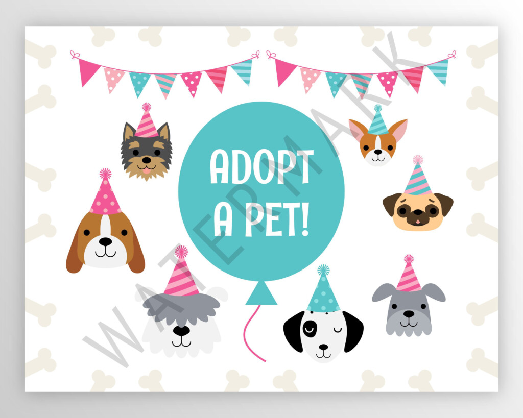 Adopt A Pet Party Free Printables Printable Computer Tools