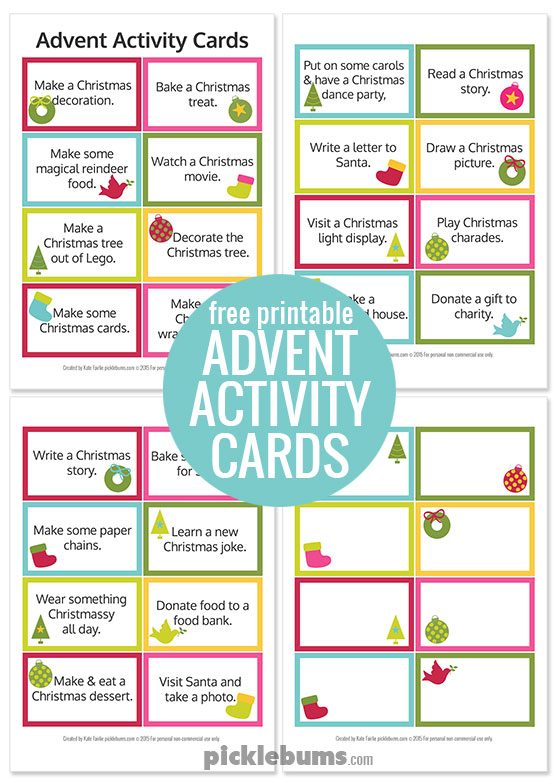 Advent Calendar Printables Picklebums