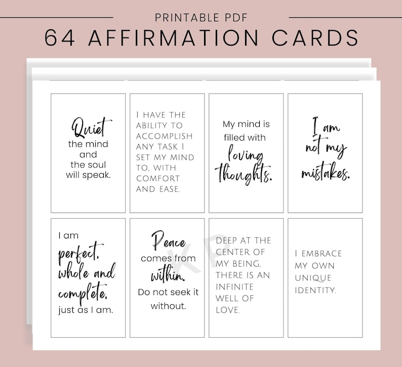 Affirmation Cards Printable Positive Affirmation Cards Printable 