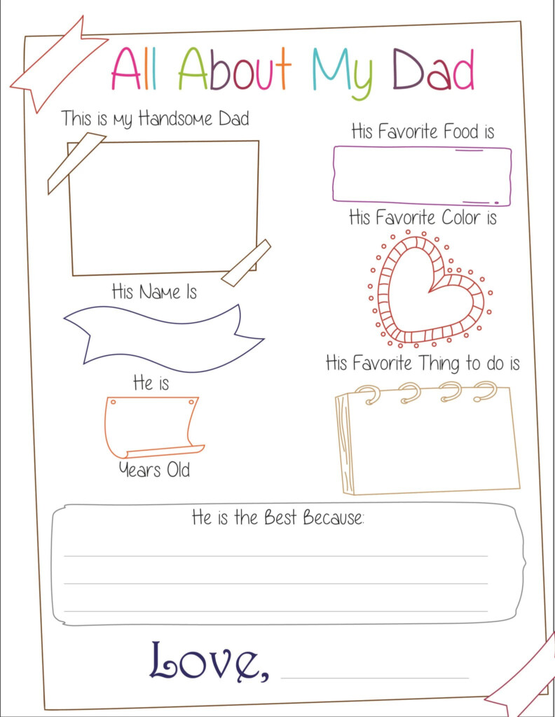 All About My Dad Free Printable Book Printable Word Searches