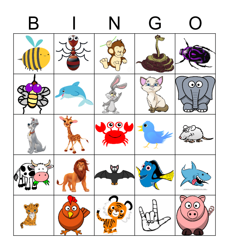 Animal Bingo Printable Pdf Free