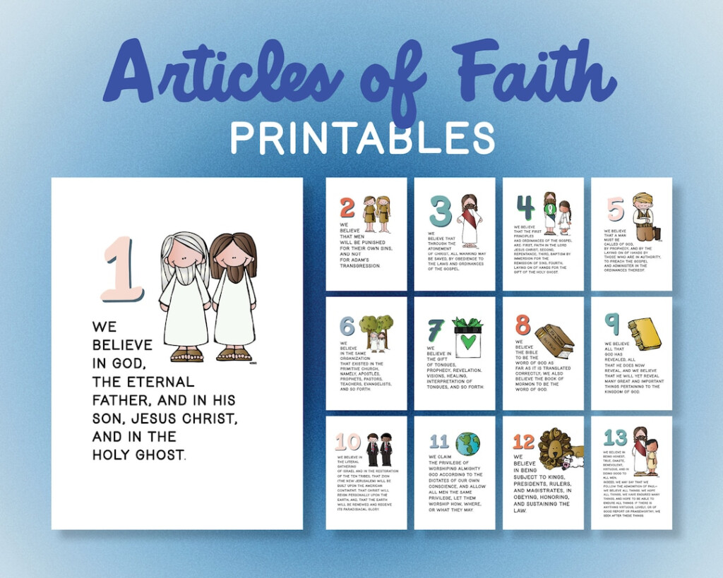 Articles Of Faith Printables LDS Primary Printables Articles Of Faith 