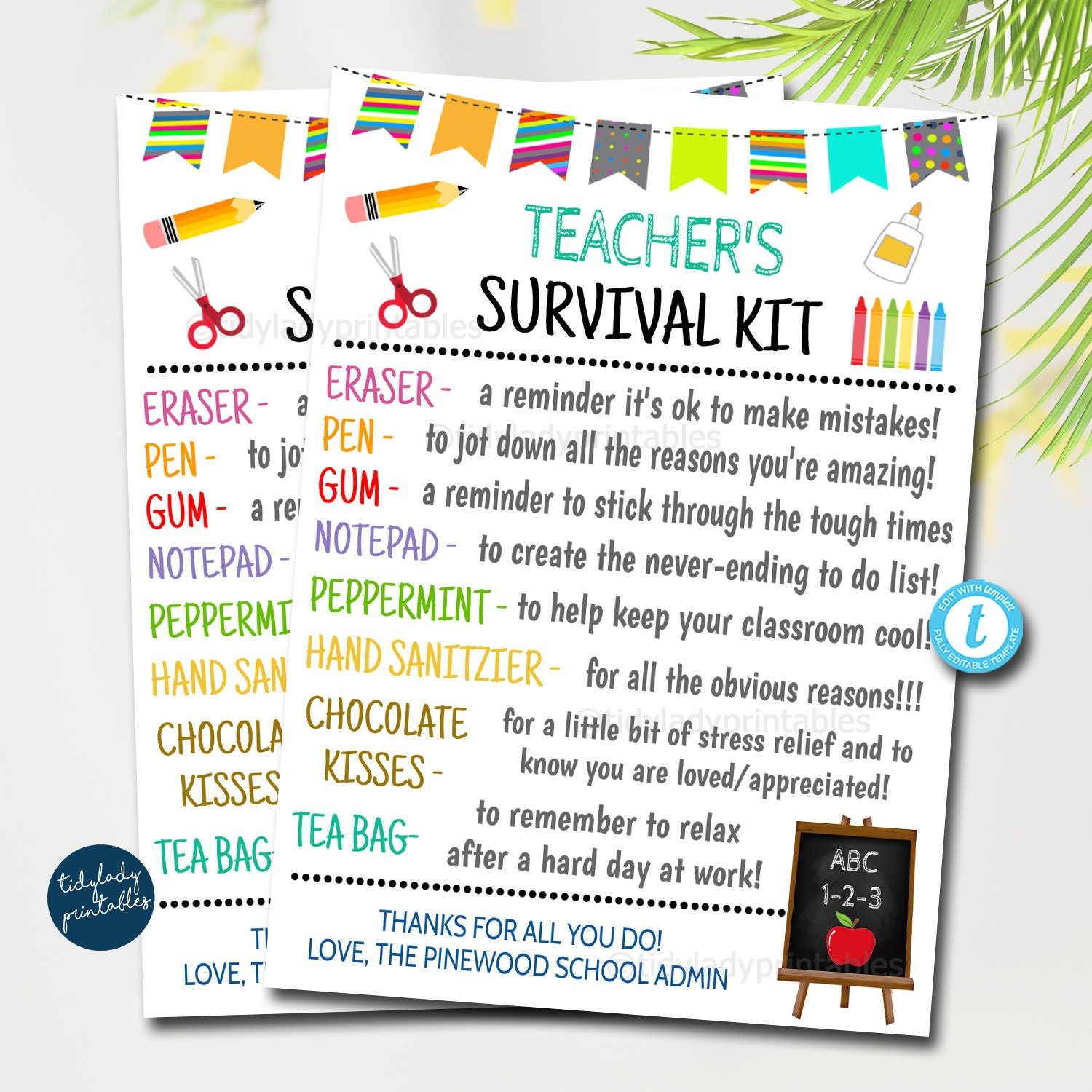 Back To School Teacher S Survival Kit With Free Print Vrogue co