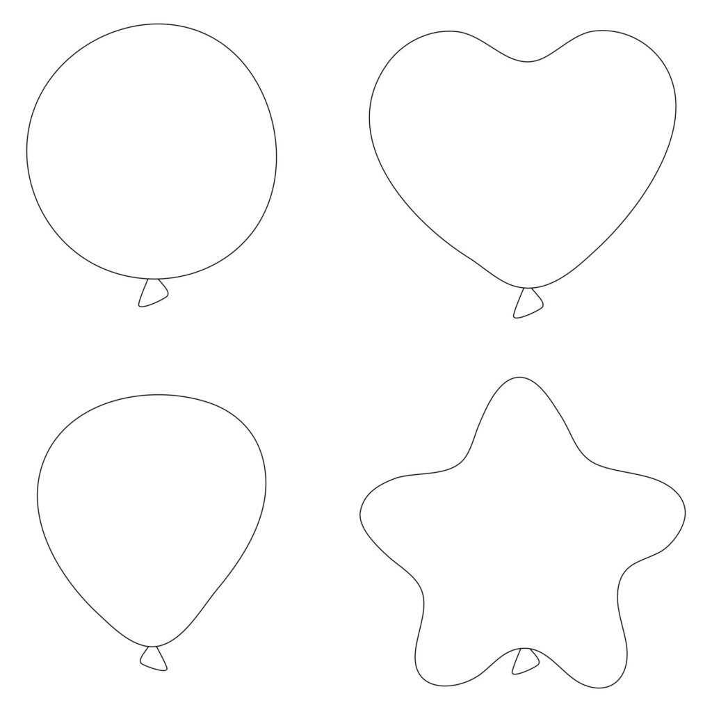 Balloon Outline 10 Free PDF Printables Printablee