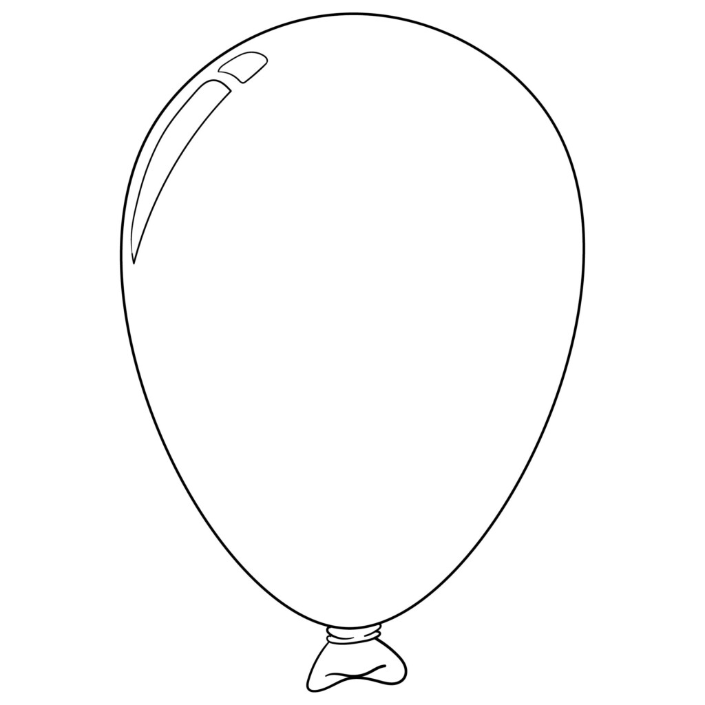 Balloon Outline 10 Free PDF Printables Printablee