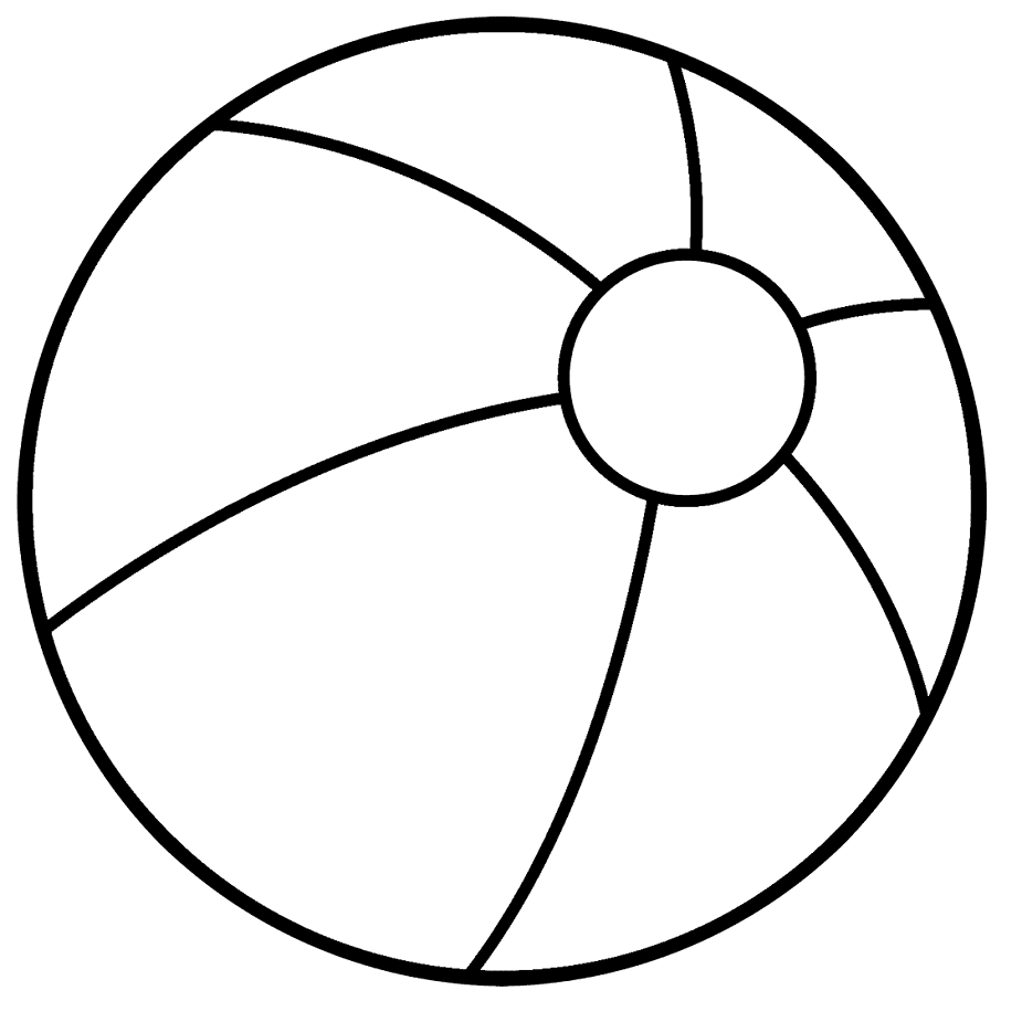 Beach Ball Printable Coloring Page Printable Templates Free