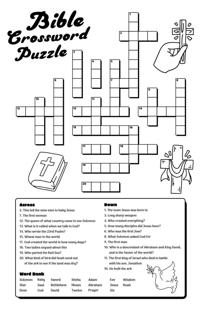 Bible Crossword Puzzle 4 Free Pdf Printables Artofit