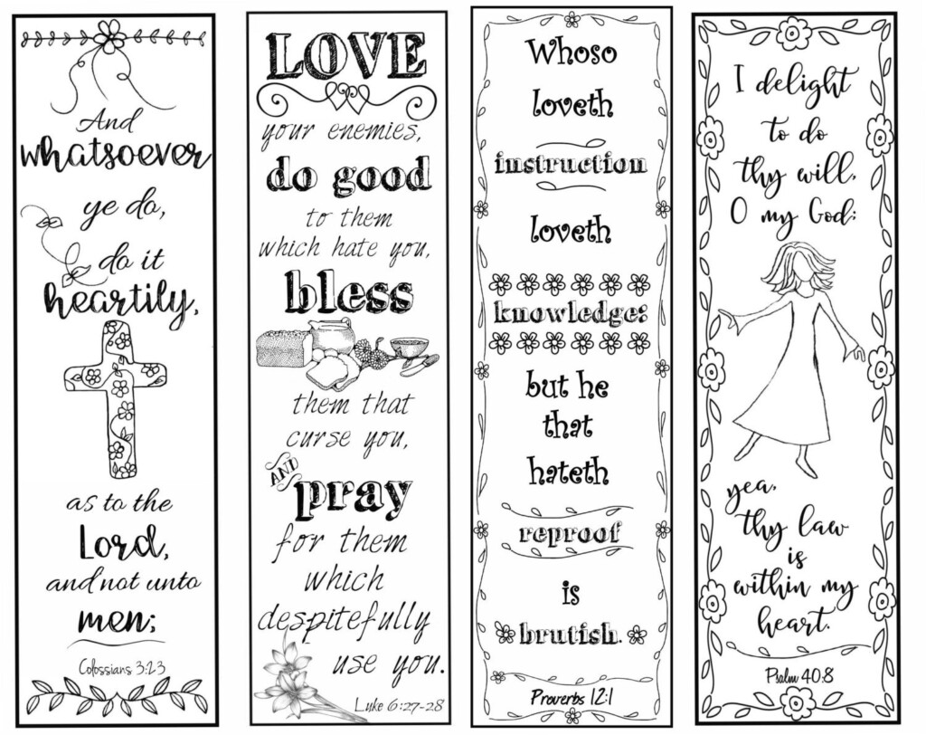 Bible Verse Free Printable Bible Bookmarks To Color