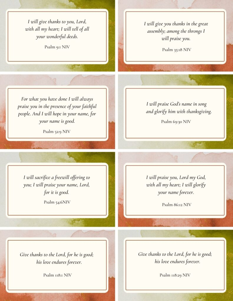 Bible Verse Free Printable Scripture Cards