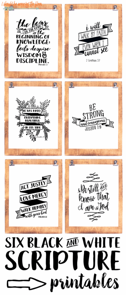 Black And White Printable Bible Verses