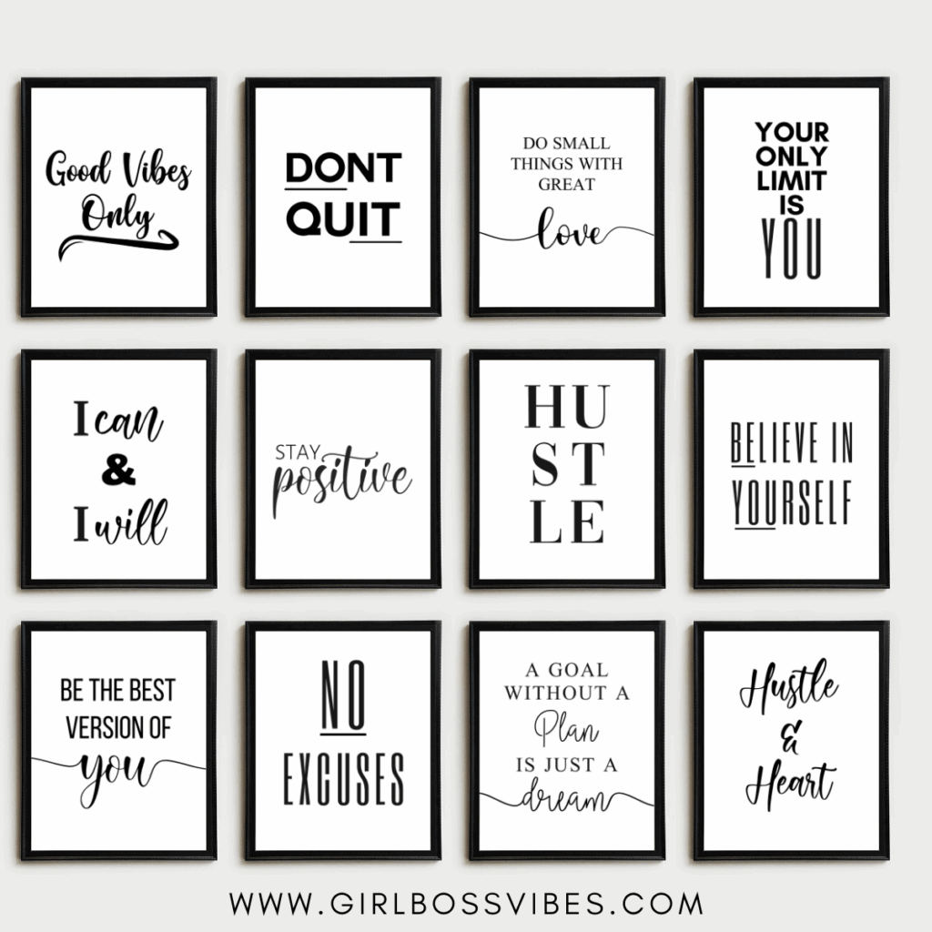 Black And White Printable Inspirational Quotes