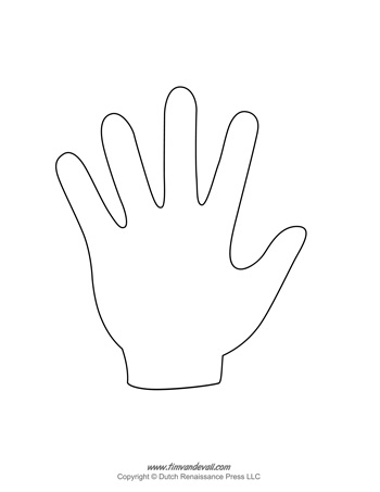 Blank Hand Template Printables Handprint Templates Tim 39 s Printables