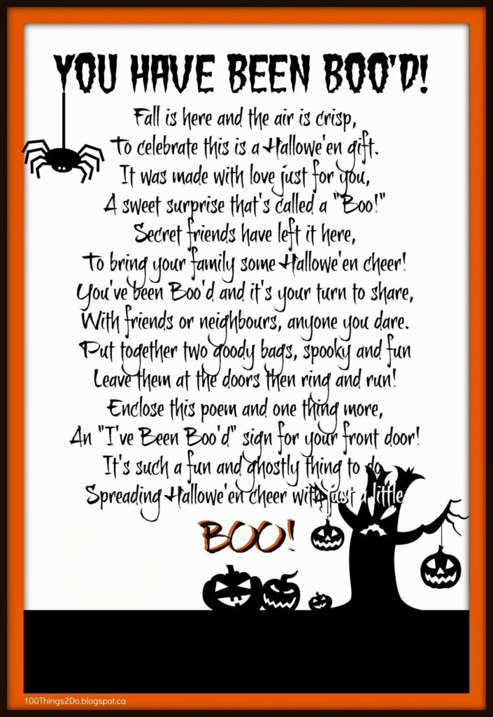Boo Poem Printable